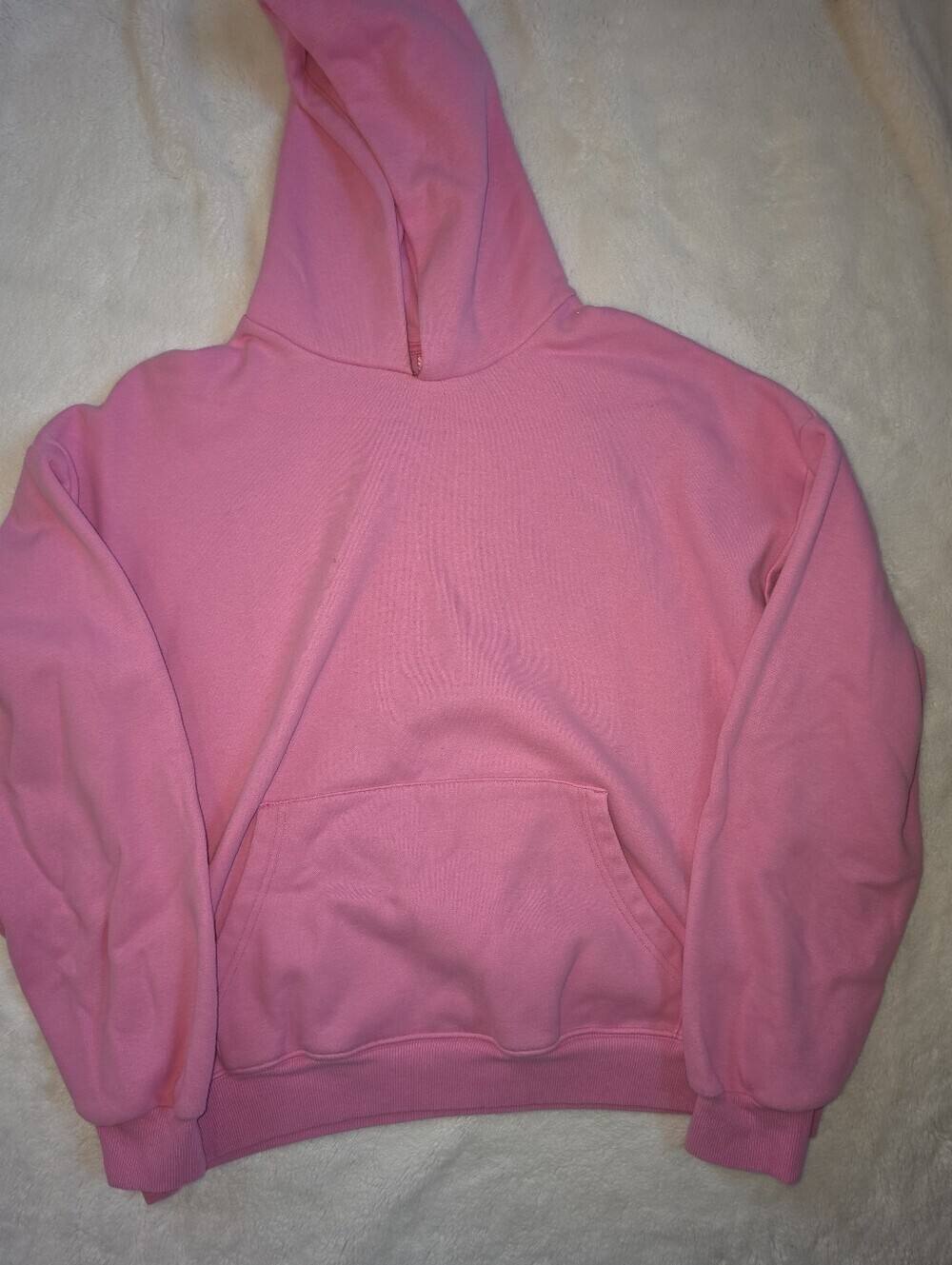 SKIMS Cotton Fleece Pullover Hoodie Bubblegum Pink XL Sold Out Rare - Picture 3 of 5